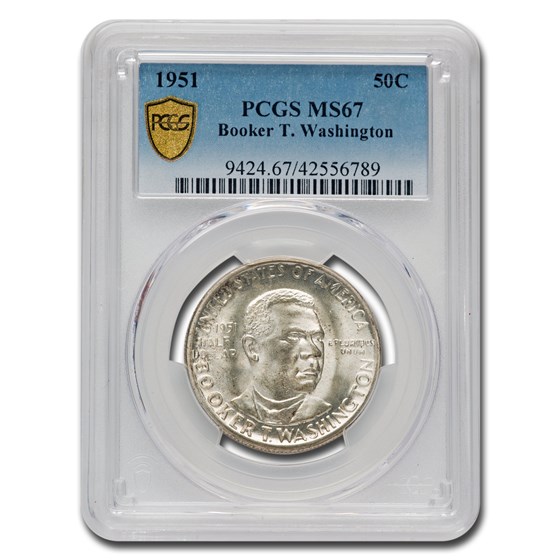 1951 Booker T. Washington Half Dollar MS-67 PCGS 1951 Booker T. Washington Half Dollar MS-67 PCGS