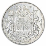 1951 Canada Silver 50 Cents George VI AU