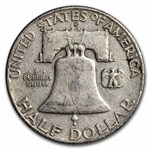 1951-D Franklin Half Dollar 20-Coin Roll Avg Circ