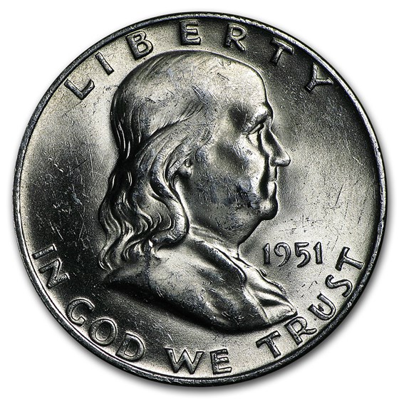 1951-D Franklin Half Dollar BU