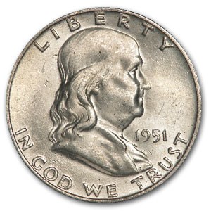 1951-D Franklin Half Dollar MS-63 (FBL) 1951-D Franklin Half Dollar MS-63 (FBL)