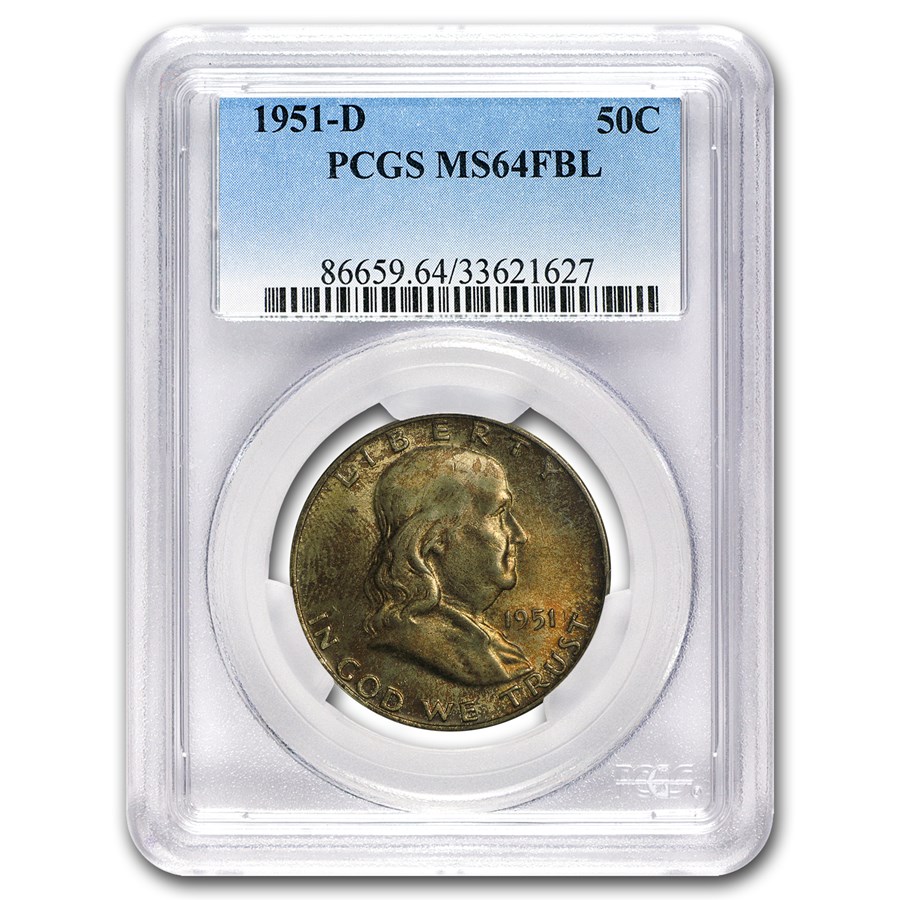 1951-D Franklin Half Dollar MS-64 PCGS (FBL)