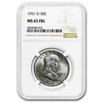 1951-D Franklin Half Dollar MS-65 NGC (FBL)