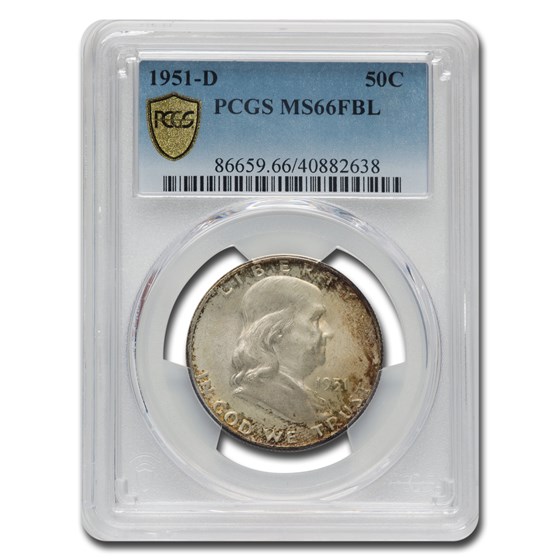 1951-D Franklin Half Dollar MS-66 PCGS (FBL) 1951-D Franklin Half Dollar MS-66 PCGS (FBL)
