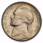 1951-D Jefferson Nickel 40-Coin Roll BU