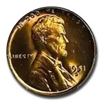 1951-D Lincoln Cent MS-67 PCGS CAC (Red)