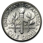1951-D Roosevelt Dime 50-Coin Roll BU
