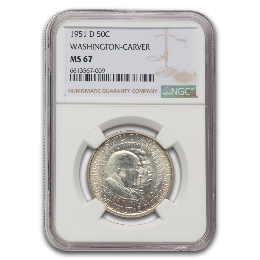 1951-D Washington Carver Commemorative Half Dollar MS-67 NGC
