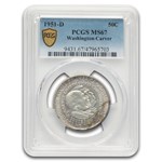 1951-D Washington Carver Commemorative Half Dollar MS-67 PCGS