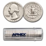 1951-D Washington Quarter 40-Coin Roll Avg Circ