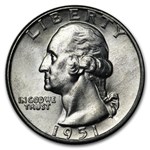 1951-D Washington Quarter 40-Coin Roll BU