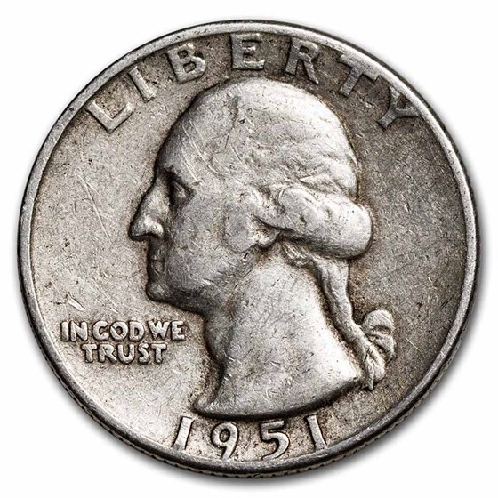 1951-D Washington Quarter VG/XF 1951-D Washington Quarter VG/XF