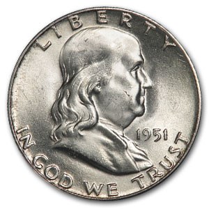 1951 Franklin Half Dollar AU