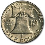 1951 Franklin Half Dollar BU (Greased Die Error)
