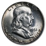 1951 Franklin Half Dollar MS-64 NGC (FBL)