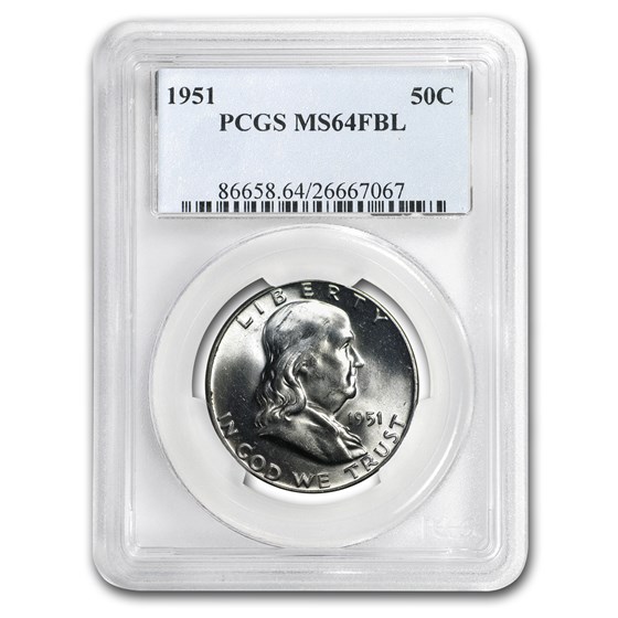 1951 Franklin Half Dollar MS-64 PCGS (FBL) 1951 Franklin Half Dollar MS-64 PCGS (FBL)