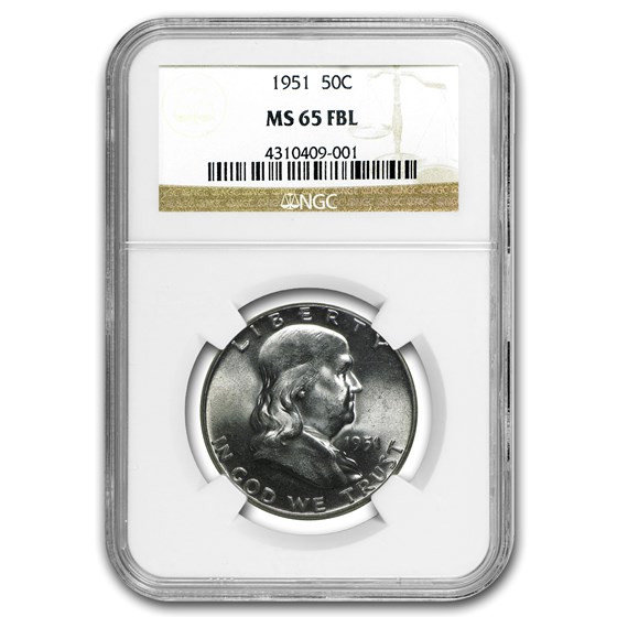 1951 Franklin Half Dollar MS-65 NGC (FBL) 1951 Franklin Half Dollar MS-65 NGC (FBL)