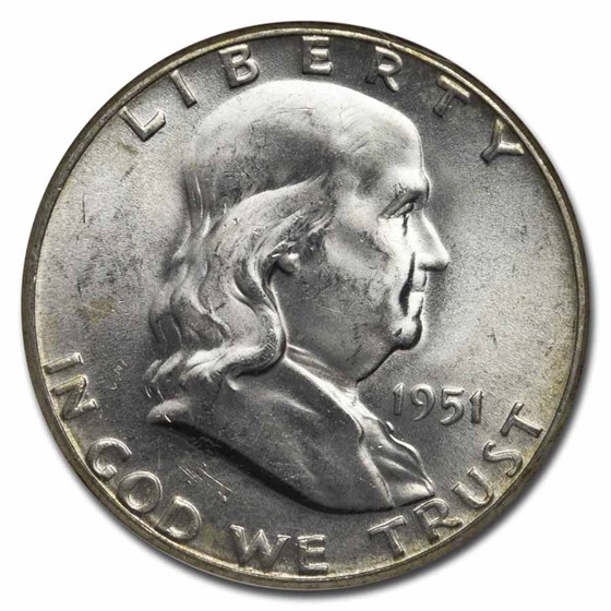 1951 Franklin Half Dollar MS-65 NGC (Toned) 1951 Franklin Half Dollar MS-65 NGC (Toned)