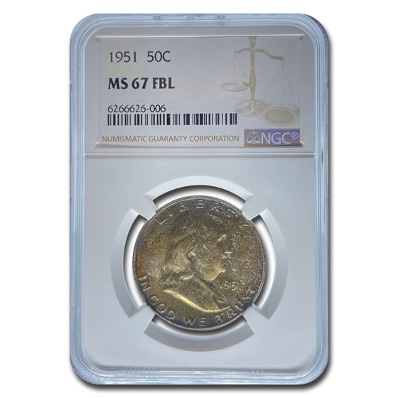 1951 Franklin Half Dollar MS-67 NGC (FBL) 1951 Franklin Half Dollar MS-67 NGC (FBL)