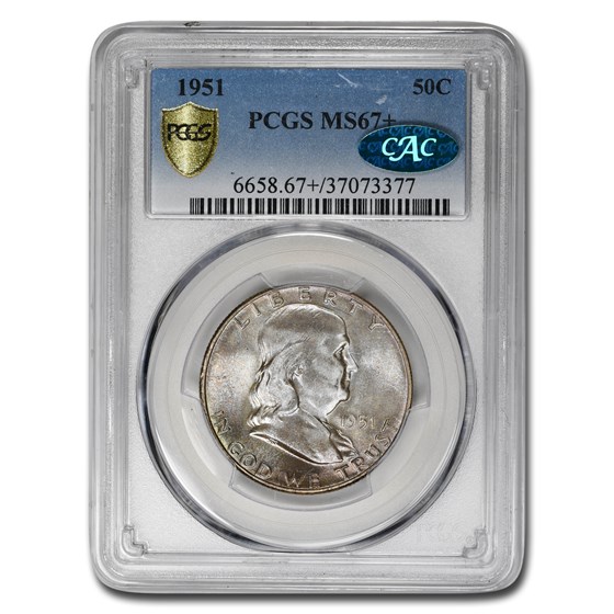 1951 Franklin Half Dollar MS-67+ PCGS CAC 1951 Franklin Half Dollar MS-67+ PCGS CAC
