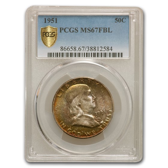 1951 Franklin Half Dollar MS-67 PCGS (FBL) 1951 Franklin Half Dollar MS-67 PCGS (FBL)