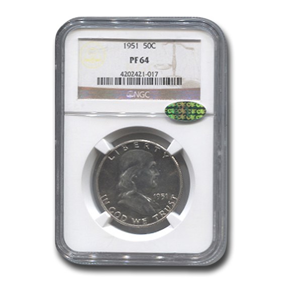 1951 Franklin Half Dollar PF-64 NGC CAC 1951 Franklin Half Dollar PF-64 NGC CAC