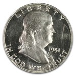 1951 Franklin Half Dollar PF-65 Cameo NGC