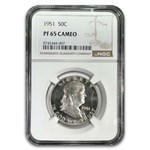 1951 Franklin Half Dollar PF-65 Cameo NGC