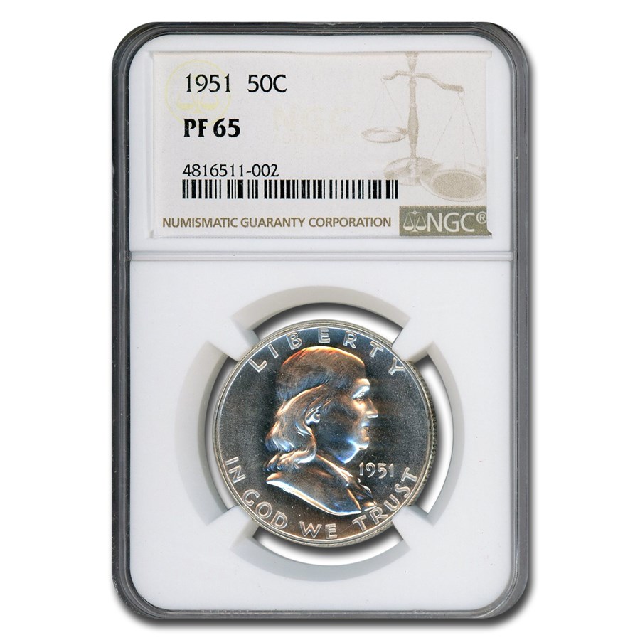1951 Franklin Half Dollar PF-65 NGC