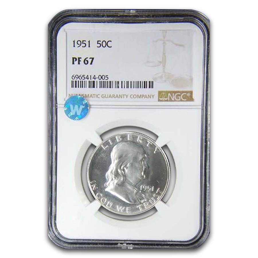 1951 Franklin Half Dollar PF-67 NGC