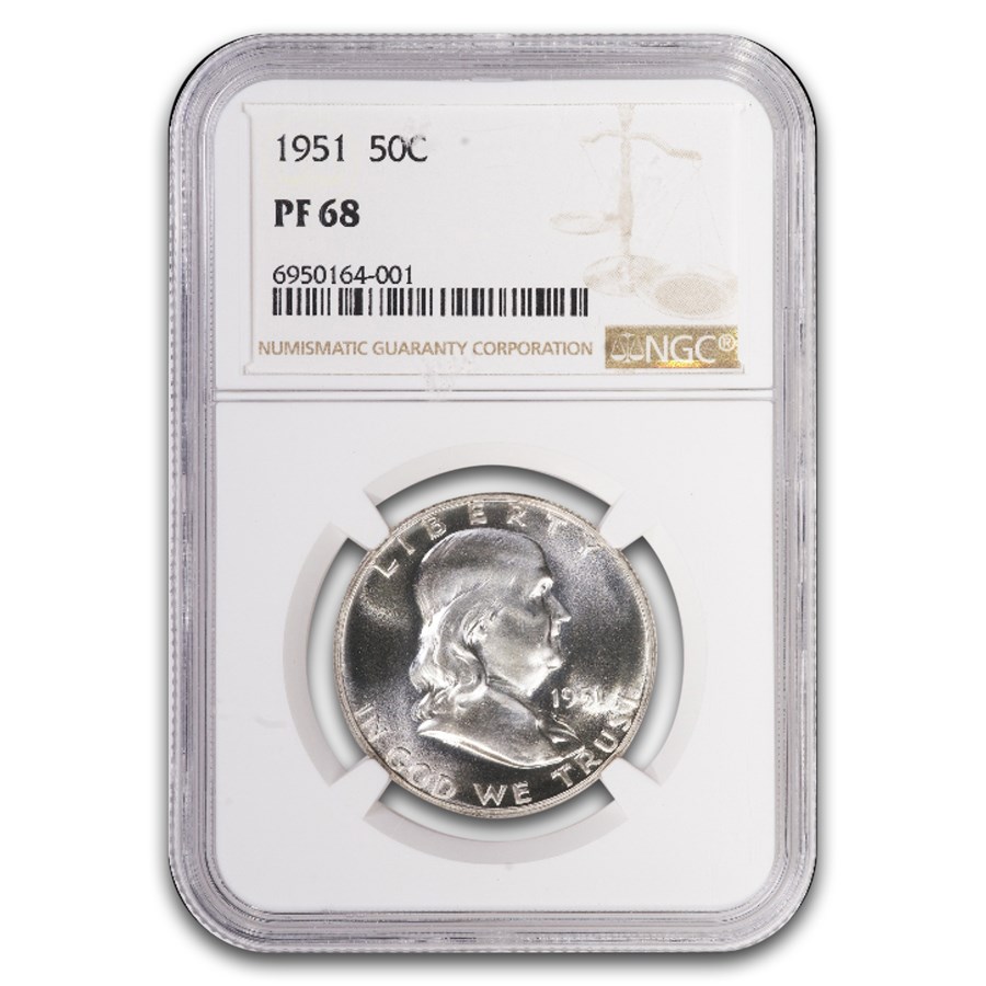 1951 Franklin Half Dollar PF-68 NGC