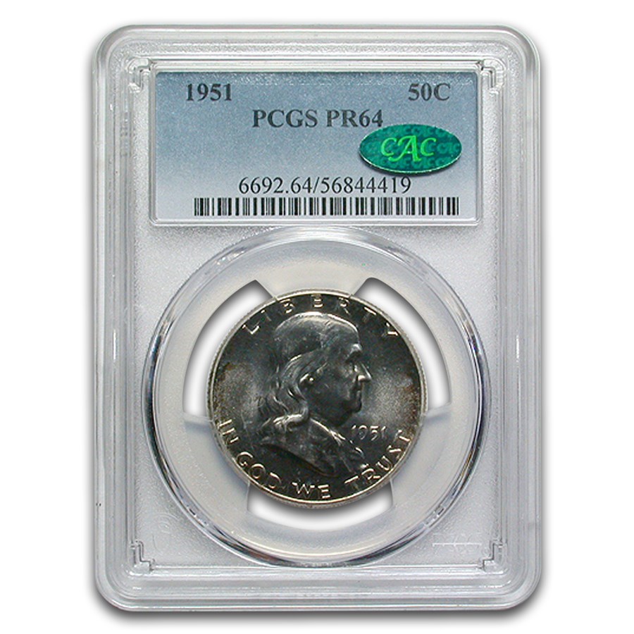 1951 Franklin Half Dollar PR-64 PCGS CAC