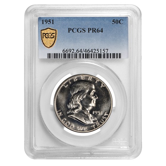1951 Franklin Half Dollar PR-64 PCGS 1951 Franklin Half Dollar PR-64 PCGS