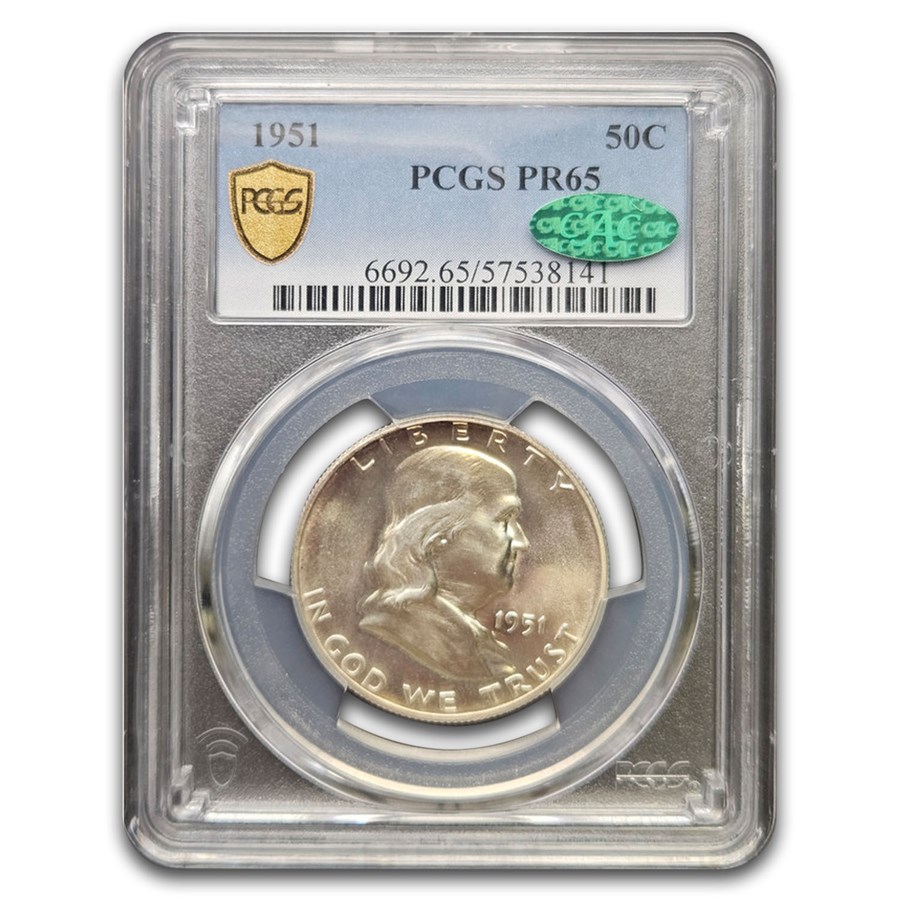 1951 Franklin Half Dollar PR-65 PCGS CAC