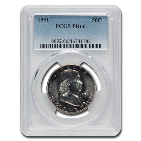 1951 Franklin Half Dollar PR-66 PCGS 1951 Franklin Half Dollar PR-66 PCGS