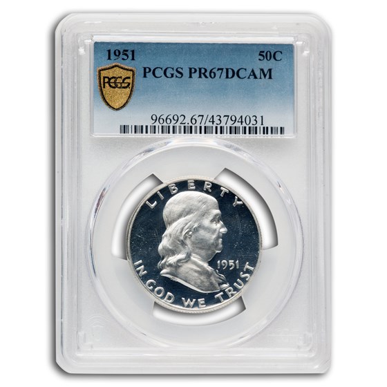 1951 Franklin Half Dollar PR-67 DCAM PCGS 1951 Franklin Half Dollar PR-67 DCAM PCGS