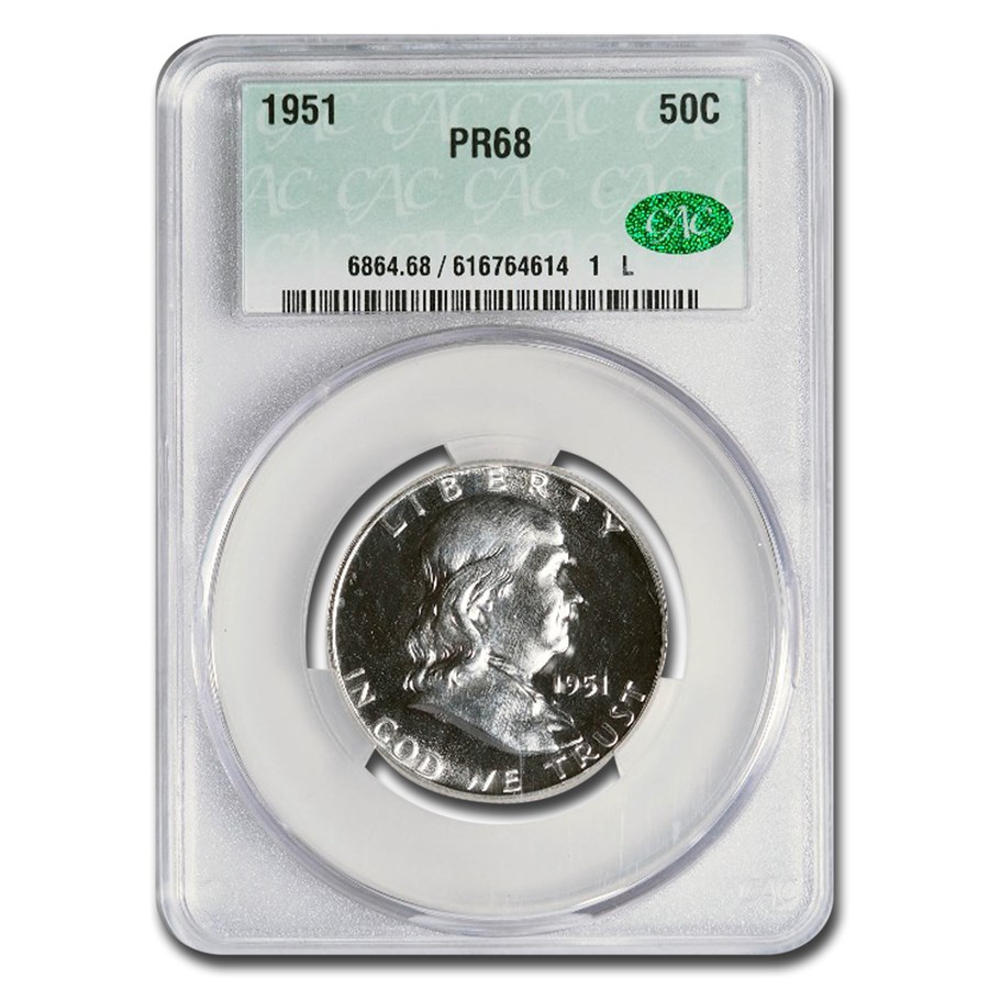1951 Franklin Half Dollar PR-68 CACG