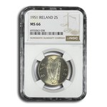 1951 Ireland Florin MS-66 NGC