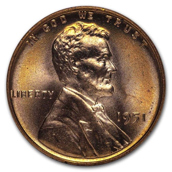 1951 Lincoln Cent BU (Red)