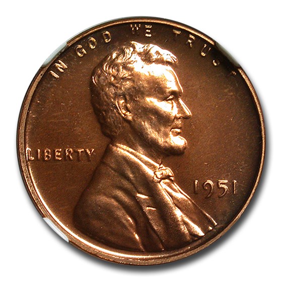1951 Lincoln Cent PF-68 NGC (Red) 1951 Lincoln Cent PF-68 NGC (Red)