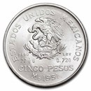 1951 Mexico Silver 5 Pesos Hidalgo BU