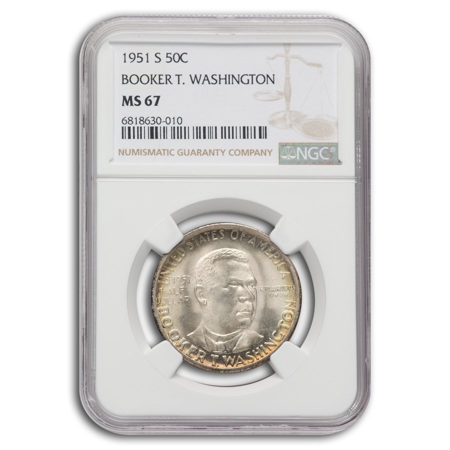 1951-S Booker T. Washington Half Dollar MS-67 NGC
