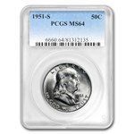 1951-S Franklin Half Dollar MS-64 PCGS