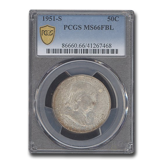 1951-S Franklin Half Dollar MS-66 PCGS (FBL) 1951-S Franklin Half Dollar MS-66 PCGS (FBL)
