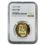 1951-S Franklin Half Dollar MS-67 NGC (FBL)