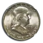 1951-S Franklin Half Dollar MS-67 NGC