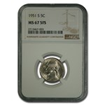 1951-S Jefferson Nickel MS-67 NGC (FS)