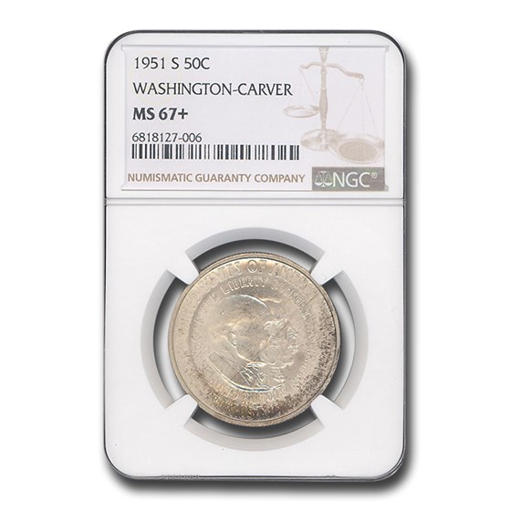1951-S Washington Carver Half Dollar MS-67+ NGC