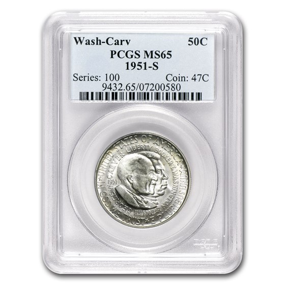 1951-S Washington-Carver Half MS-65 PCGS 1951-S Washington-Carver Half MS-65 PCGS