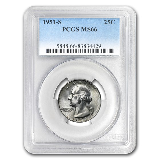 1951-S Washington Quarter MS-66 PCGS 1951-S Washington Quarter MS-66 PCGS